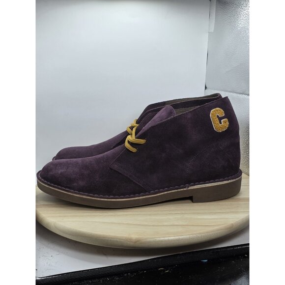 New Clarks Bushacre 2 Suede Chukka Desert Boots US13 Purple ankle chelsea work - Picture 1 of 10